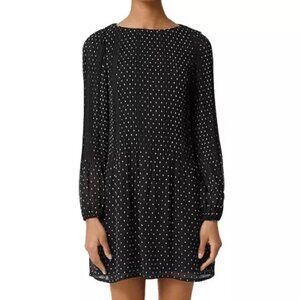 Maje pleated dress in black size 2 (EU 38 / US M)